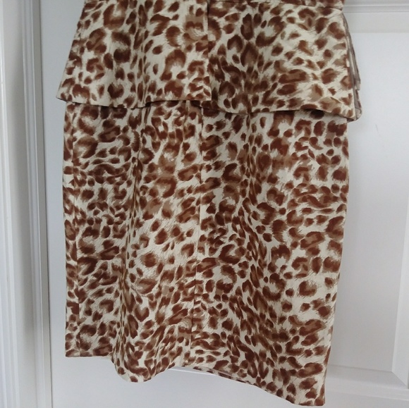 Love 21 Animal Print Peplum Dress Size Large. - Picture 5 of 8
